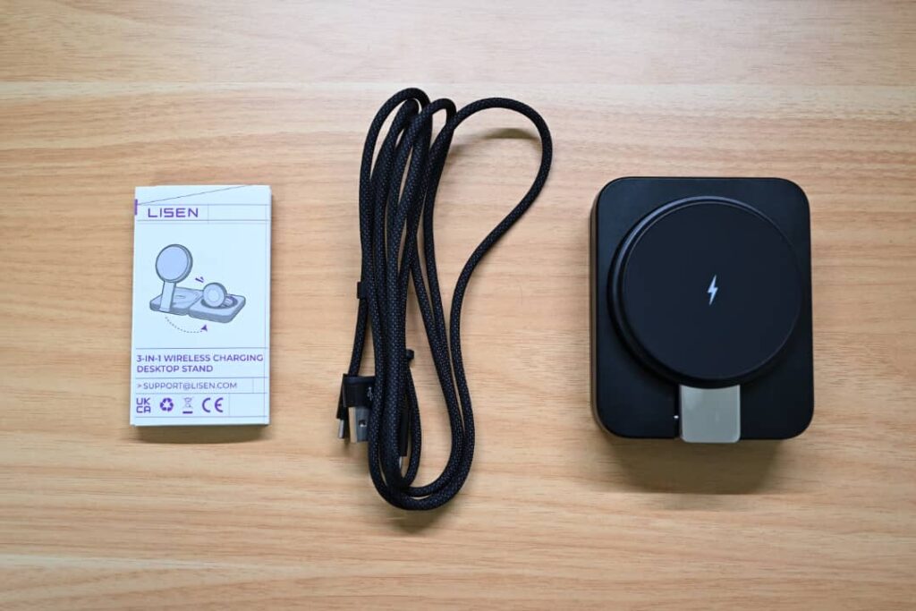 LISEN 3in1 ワイヤレス携帯充電器 同梱物