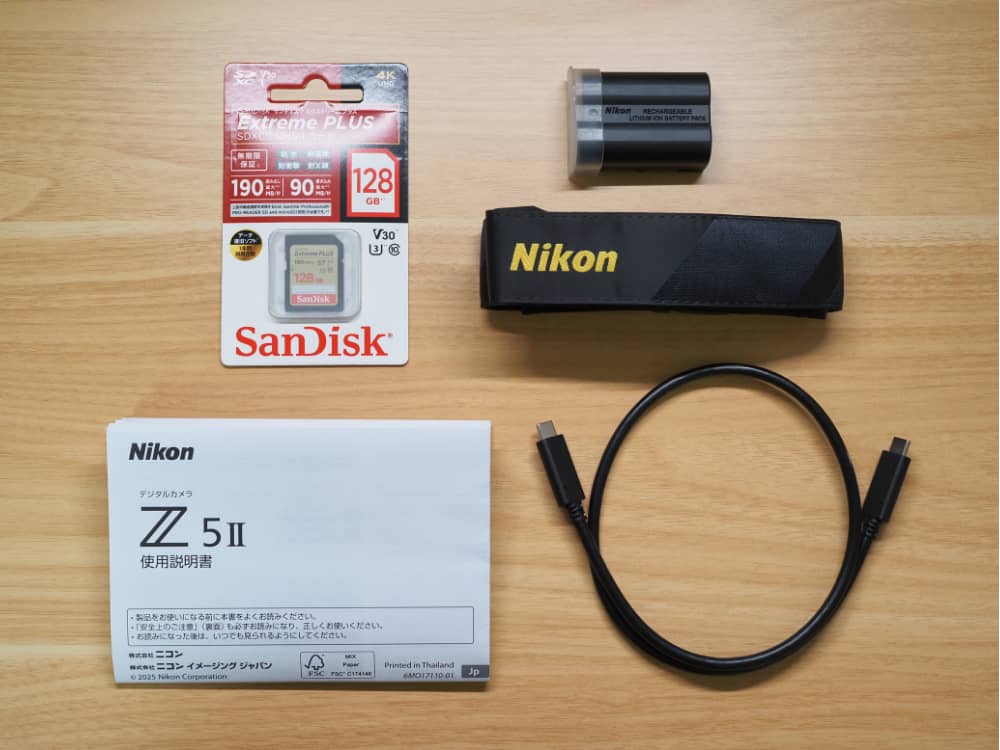 Nikon Z5Ⅱ　同梱物