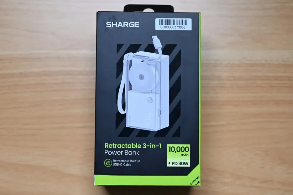 SHARGE 格納式 3-in-1 パワーバンク