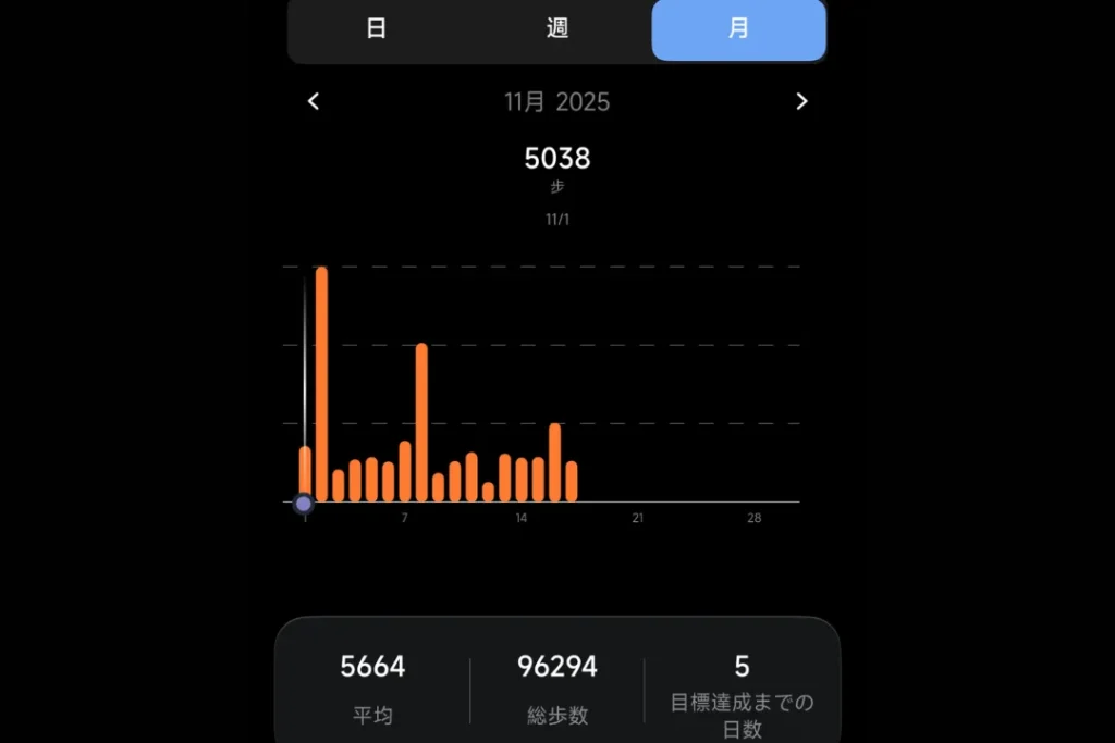 FOSMET RINGX RX10　歩数