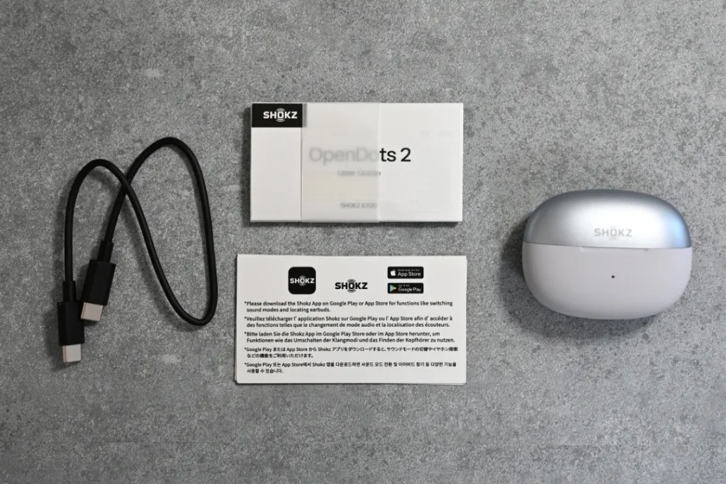 Shokz OpenDots 2パッケージ内容