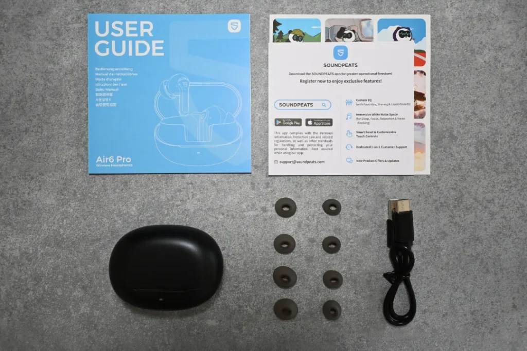 SOUNDPEATS Air6 Pro　付属品